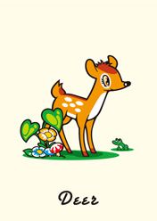 Bambi and frog / 子鹿とカエル