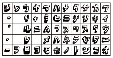Typography border katakana